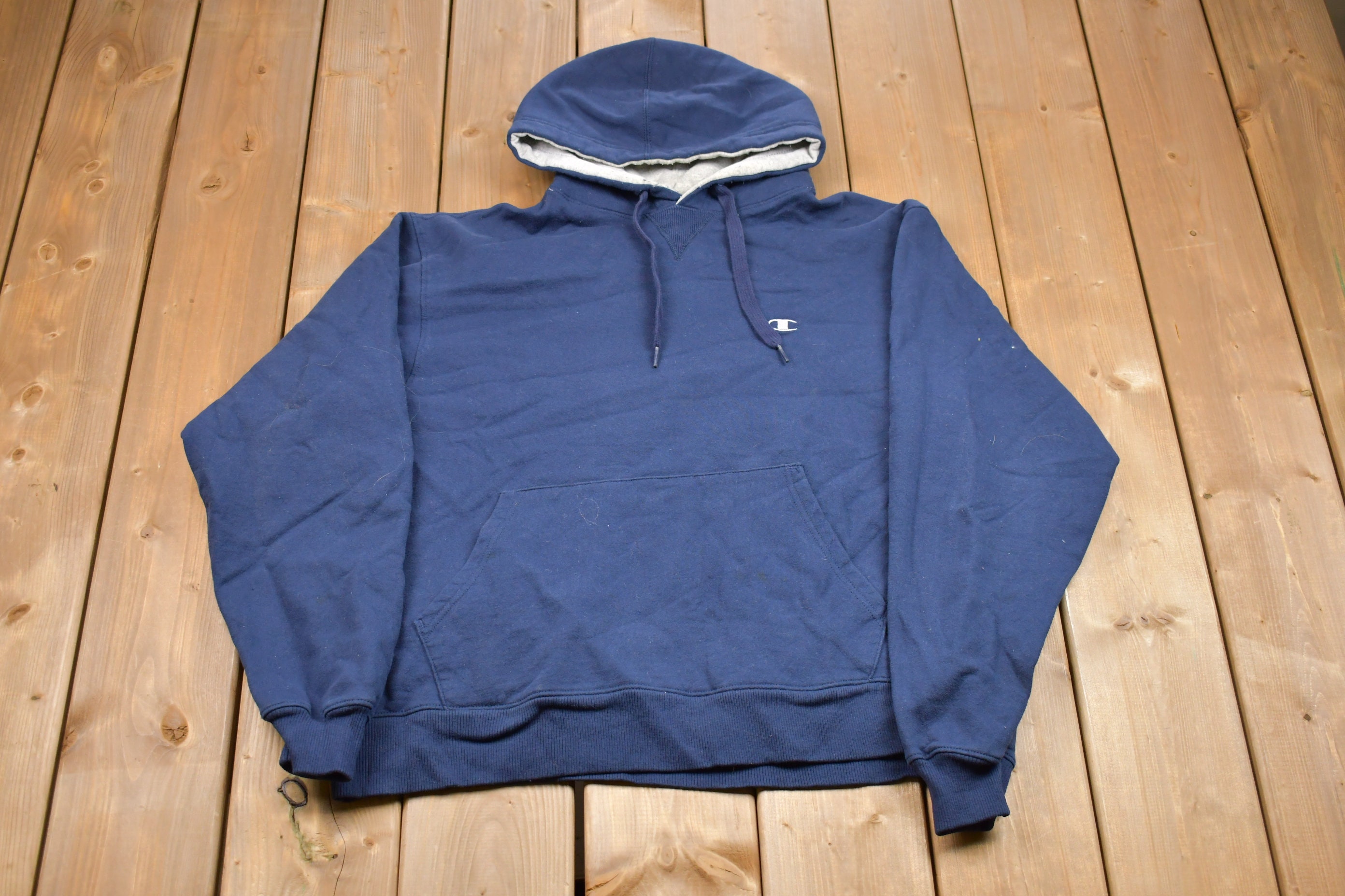 Vintage 1990s Champion Hooded Sweatshirt / Vintage Champion 