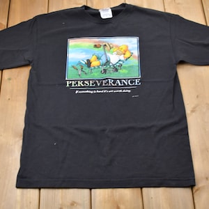 Vintage 1990 Perseverance Homer Simpson Graphic T-Shirt / 90s T-Shirt / Souvenir / Athleisure / Made In USA / 90s Simpsons / Matt Groening