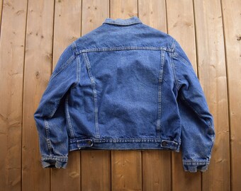 ジャケット・アウター 90's~Italy made denim pattern flight jkt Vintage 90s Krizia Shrunken Denim Jean Jacket Stretch Cotton