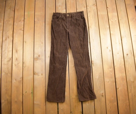 Vintage 1990s Lee Brown Corduroy Pants Size 32x32… - image 1