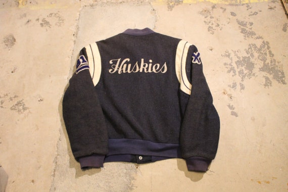 Vintage 1981 SA Huskies Wool Leather Varsity  Jac… - image 2