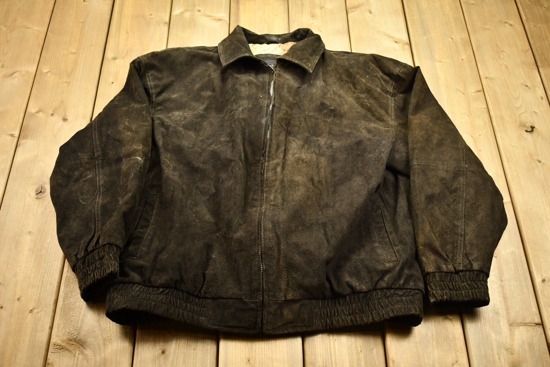 Vintage 1990s Serge Platini Suede Leather Jacket / Fall - Etsy