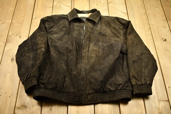 Vintage 1990s Serge Platini Suede Leather Jacket / Fall