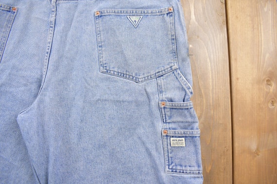 Vintage 1990s Guess Jeans Baggy Jean Shorts / 90s… - image 4