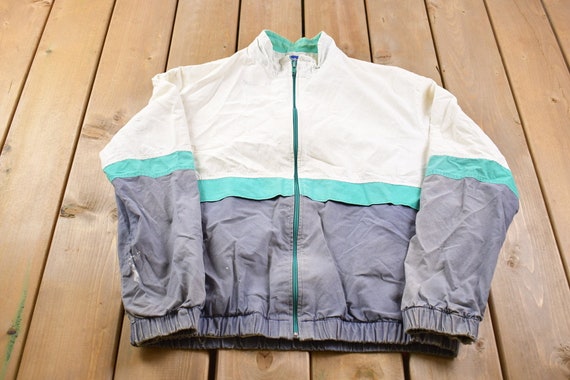 Vintage 1990s Holloway Color Block  Windbreaker J… - image 1