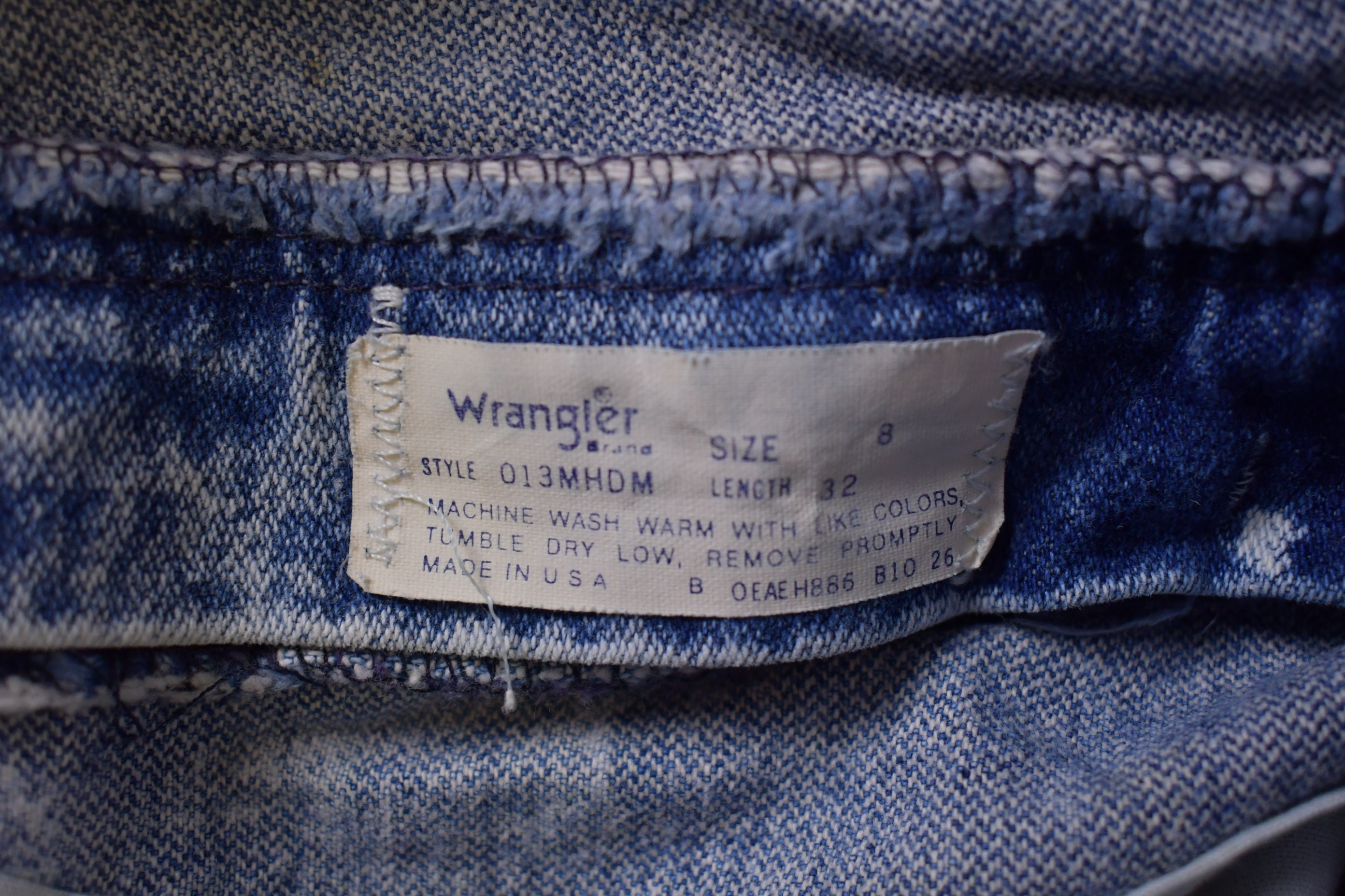 Vintage 1980's Wrangler Acid Wash Jeans 24 X 30 / Made in USA