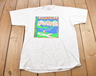 Vintage 1990 Jerzees Youth Unlimited Triathlon Graphic T Shirt / Vintage T Shirt / Streetwear / Graphic Tee / Single Stitch / Made In USA