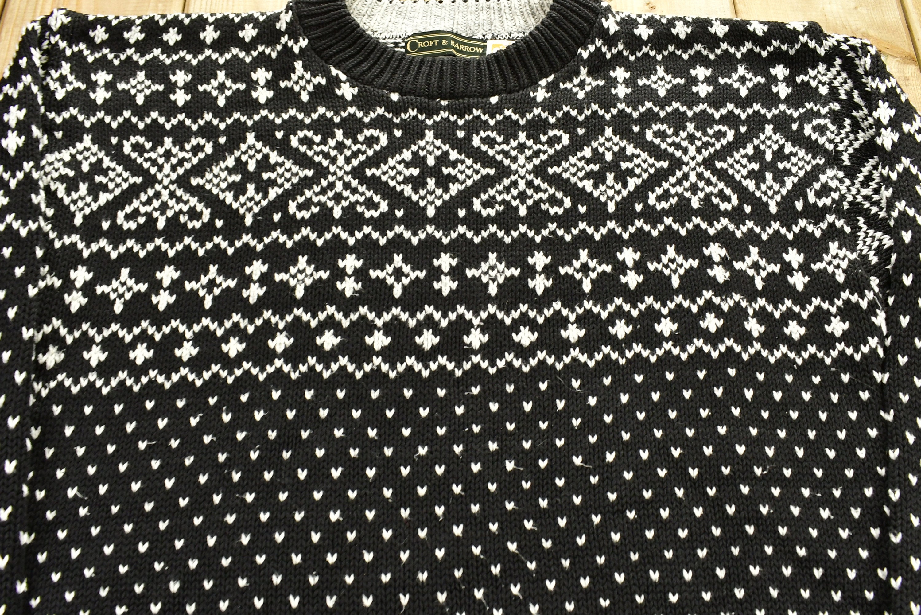Vintage 1990's Croft & Barrow Knitted Sweater / Made in USA