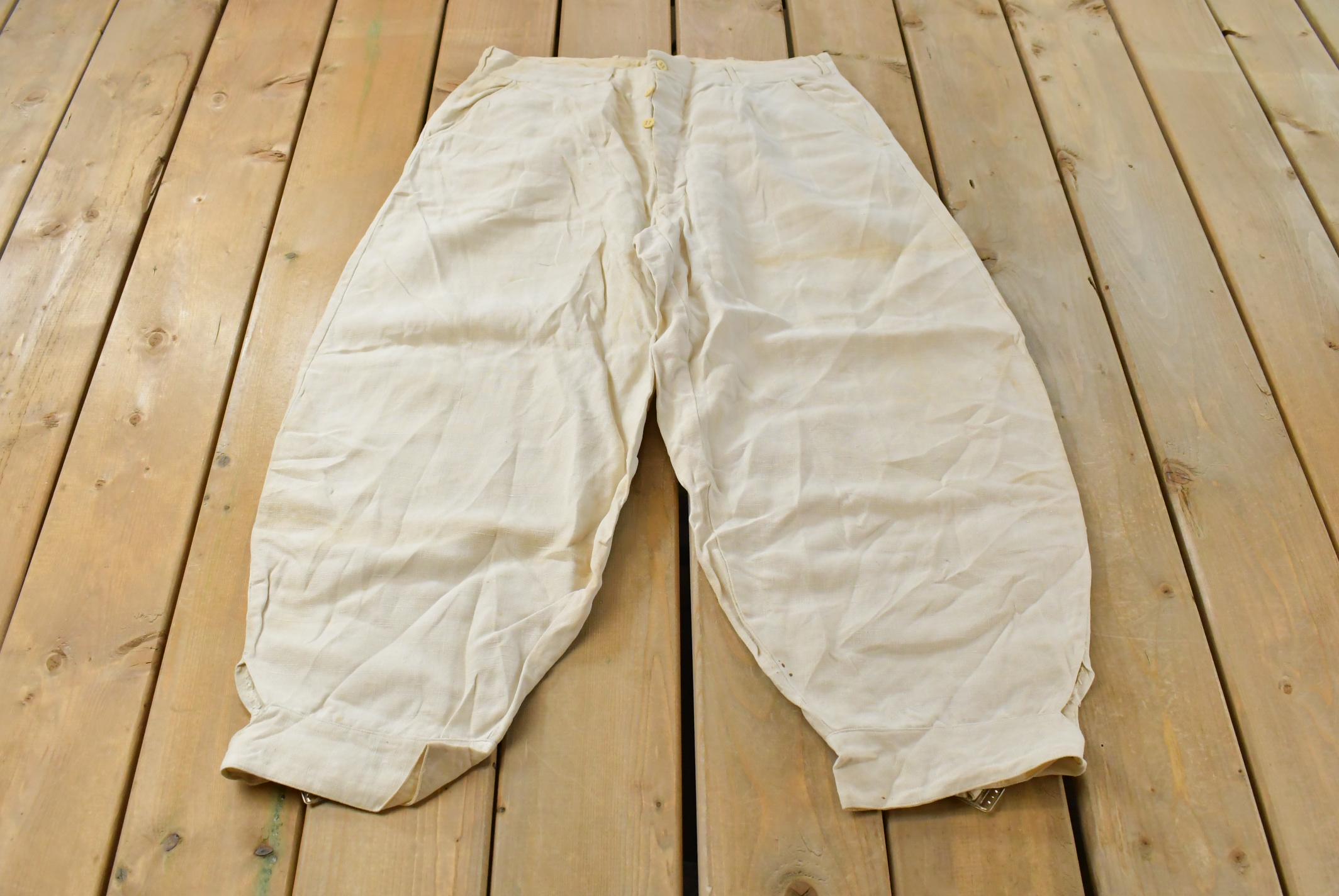 Vintage 1930s Linen Breeches Pants Trousers Men's 34 x 25.5 30s Golf…
