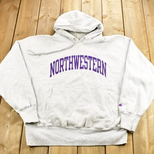 Vintage 1990s University of North Western Collegiate Champion Reverse Weave Hoodie / NCAA / Sportswear / Americana / Vintage Champion