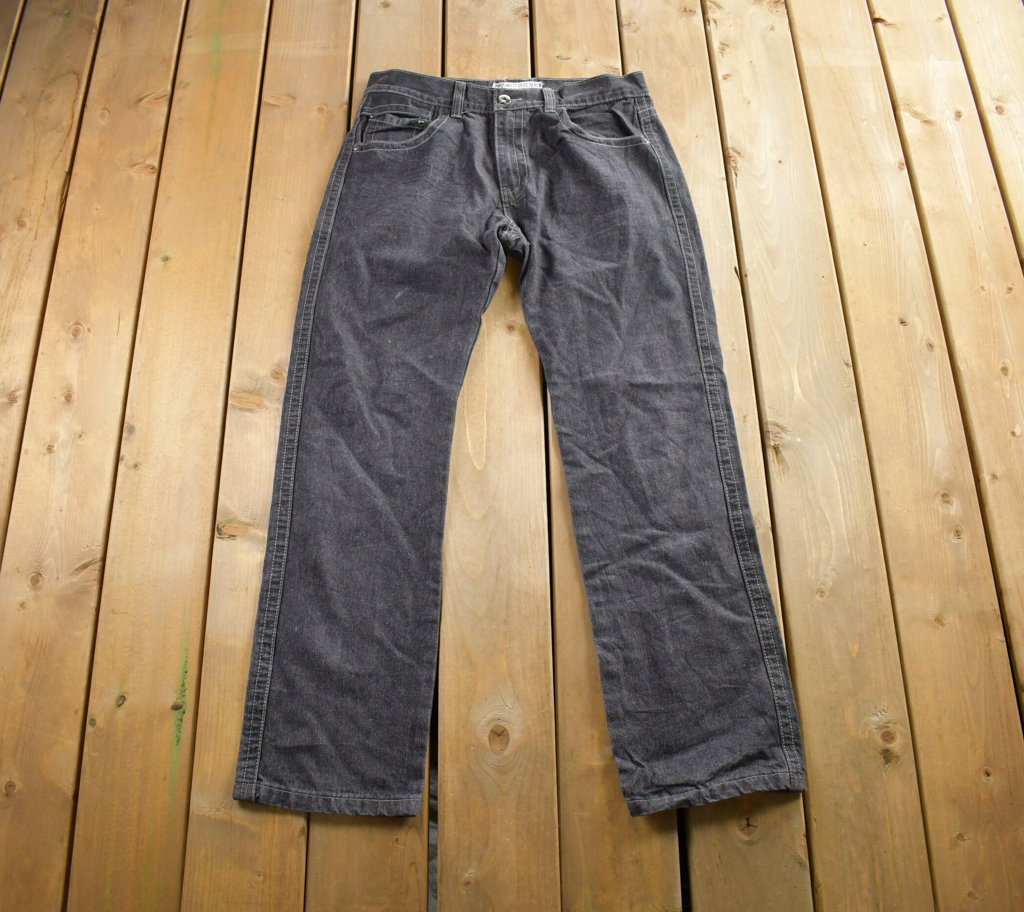 Vintage Y2K Most Ofcl Seven Denim Straight Jeans Size 34x32 - Etsy