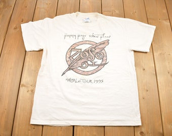 Vintage 1995 Jimmy Page Robert Plant No Quarter Tour Shirt - Etsy