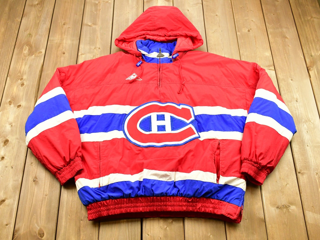 Vintage 1990s Montreal Canadiens NHL Apex One Quarter Zip Puffer Jacket ...