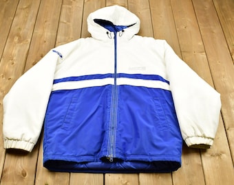 Vintage 1990s Nike Swoosh Puffer Jacket / Nike White Tag / Athletic Winter Sportswear / Streetwear Fashion / Nike Jacket