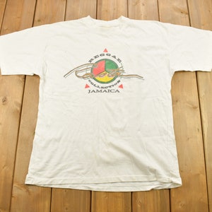 Vintage 1996 Rasta Jamaican Style Reggae Collection Graphic T Shirt / Vintage T Shirt / Souvenir T Shirt / Travel T Shirt / Single Stitch