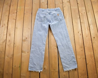 Vintage 1990s Carhartt Work Pants Size 32x31 / 90s Carpenter Pants / Thrashed / Distressed Carhartt / Vintage Workwear/ Ripped