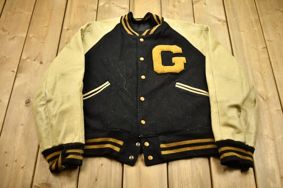 Real Leather and Suede Varsity Jacket