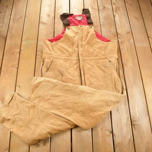 Vintage 1990s Berne Quilted Canvas Overalls Size 48 x 28 / Vintage Overalls / Made In USA / Streetwear / Vintage Workwear / Hunting Pants
