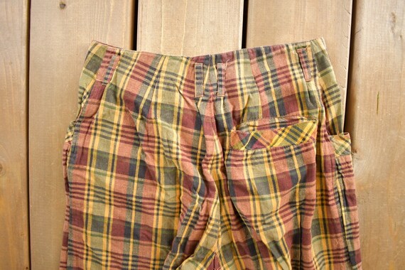 Vintage 1980s EOC By Freego Plaid Pants Size 27x2… - image 5