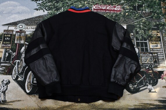 Buy Vintage 1990s Tide Racing Automotive Leather Bomber Jacket 