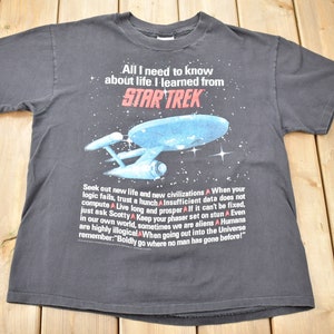 Vintage 1994 Star Trek USS Enterprise TV Promo T-shirt / Vintage Movie Tee / Made In USA / Single Stitch / Rare Vintage