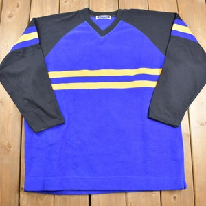 Vintage 1990s Express Blank Jersey Style Sweater / Color block Sweater / Sportswear Sweatshirt / Stripes / Activewear
