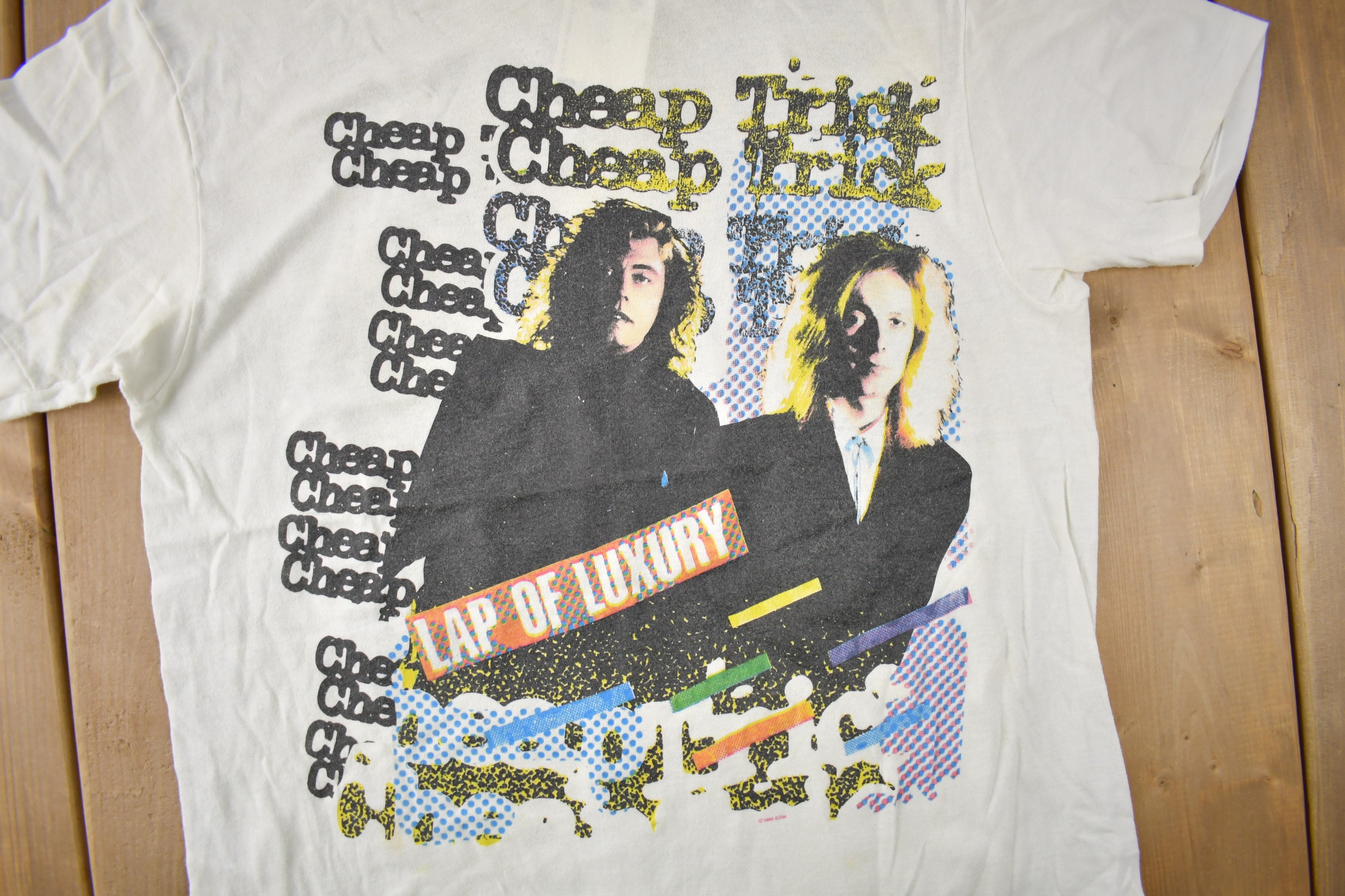 Vintage 1988 Cheap Trick Lap of Luxury Tour Promo T Shirt Made in