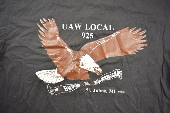 Vintage 1980s UAW Local 925 St Johns Graphic T Sh… - image 3