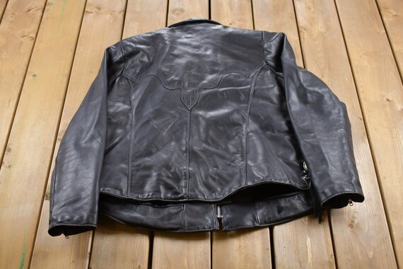 Vintage 1980s Gypsy Leather Western Jacket / Fall… - image 2