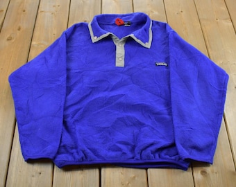 Felpa vintage Patagonia Fleece Snap T anni '90, taglia ragazzo XL