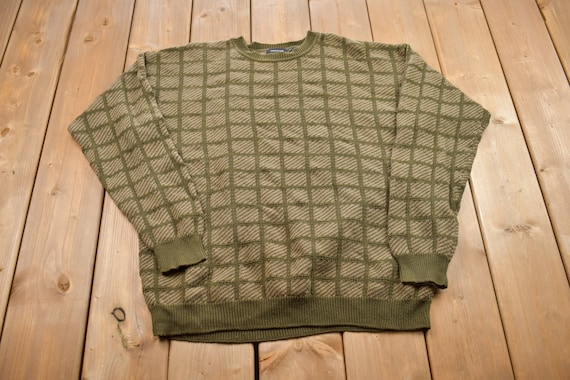 Vintage 1990s Claiborne Knitted Crewneck Sweater … - image 1