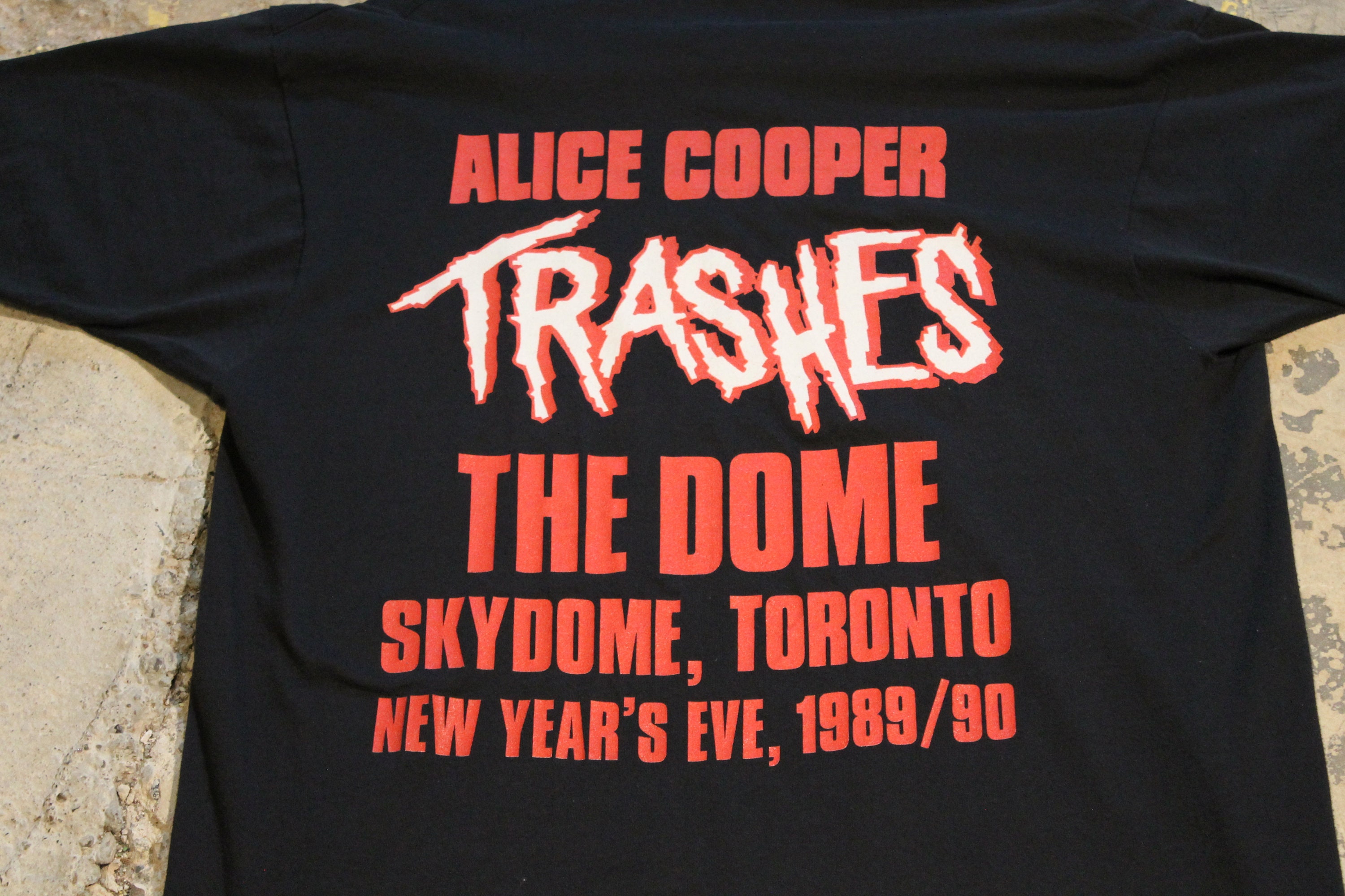 激レア★Alice Cooper TRASHES 1989年カナダツアーTシャツ Vintage 1989 Alice Cooper Trash Graphic T Shirt / Brockum / the
