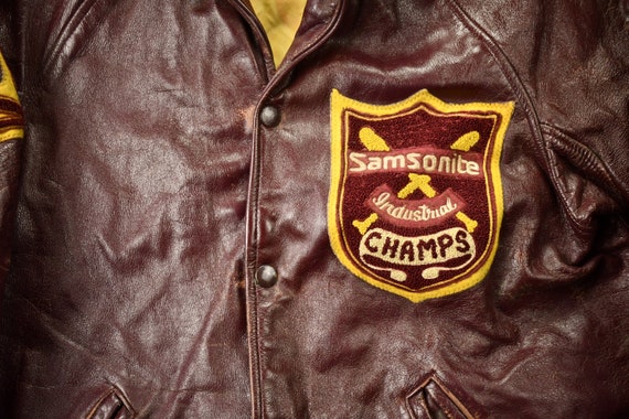 Vintage 1940s Samsonite Horsehide Varsity Jacket … - image 3