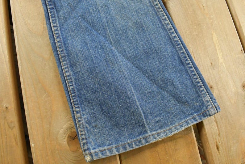 Vintage 1970s Wrangler Denim Blue Jeans Men's 29 x 27.5 / Pants / Streetwear / Cowboy Western / Made in USA / True Vintage imagen 5