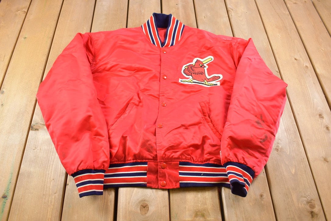 Mens Rare Vintage 90s Louisville Cardinals STARTER jacket Red Black Sz M