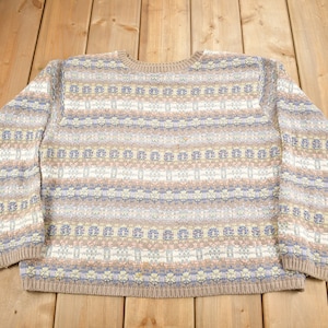 Vintage 1990s LL Bean Women&#39;s Knit Crewneck Sweater / Vintage Knit / Outdoorsman / Winter / Made In USA