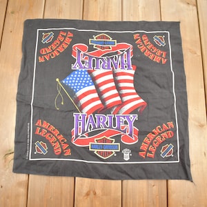 Vintage 1990s Harley Davidson American Legend Bandana / Vintage Harley / Harley Accessories / Biker Flag