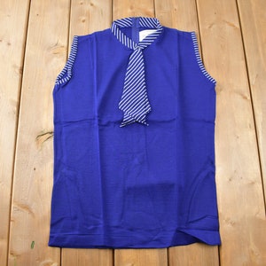 True Vintage 1960s Deadstock Helen Sue Sleeveless Blouse With Tie Made In Japan