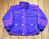 Vintage 1990s Phenix Sports Ski Windbreaker Jacket Team Logo Athletic Spring Summer Sportswear Streetwear Athleisure Racing Jacket