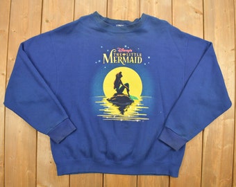 Vintage 1990s The Little Mermaid Crewneck / Vintage Sweatshirt / Vintage Disney / Vintage Cartoons / Movie Promo / Disney Merch / 90s