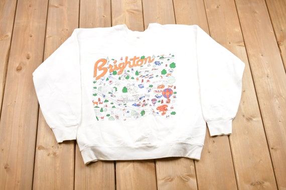 Athleisure Made In USA Streetwear Souvenir 90s Crewneck Vintage 1992 Fruit Of The Loom Basic Crewneck Sweatshirt