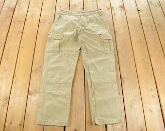 Vintage 1990s Cabela's Outdoor Gear Beige Cargo Pocket Pants Men's 34 x 32 / Hunting & Fishing Gear / Outdoorsman