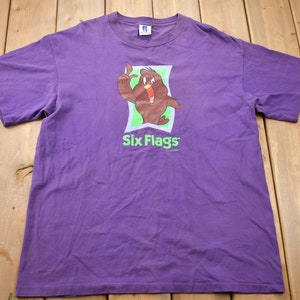 Camiseta vintage Six Flags Henry Hawk Looney Tunes de 1996 / Parque temático Six Flags / Dibujo animado de Tweety Bird / Costura simple / Fabricada en EE. UU.