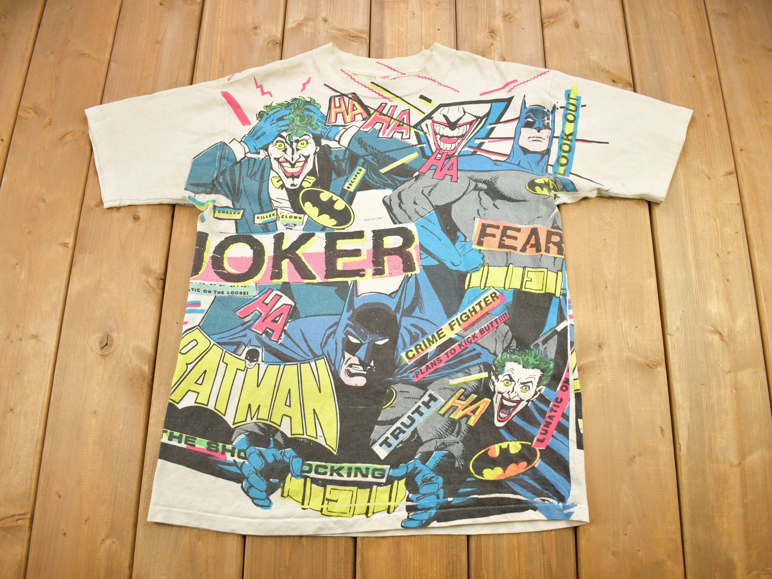 80s BATMAN DC comics スウェット墨黒フェード