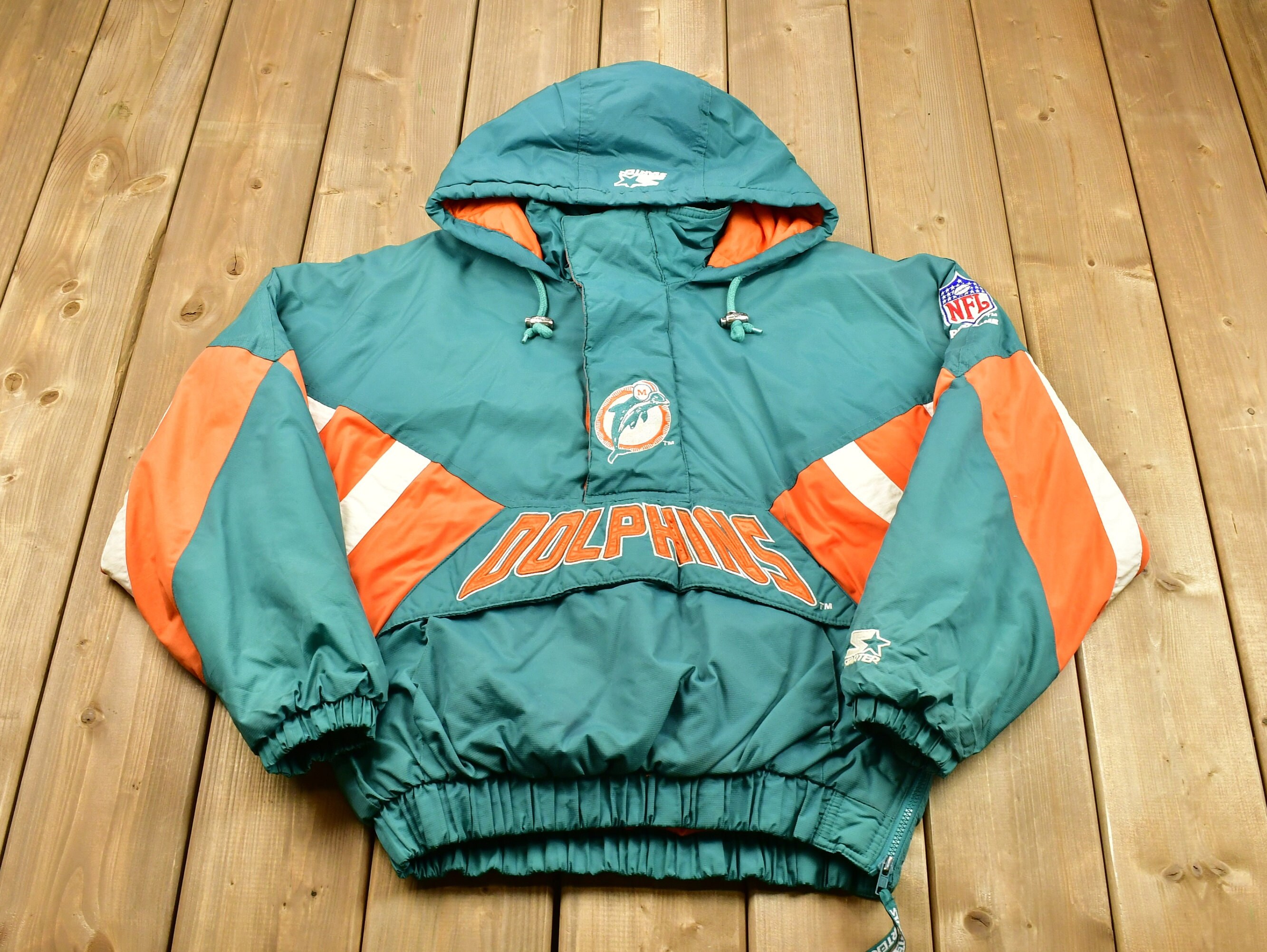 miami dolphins pullover starter jacket