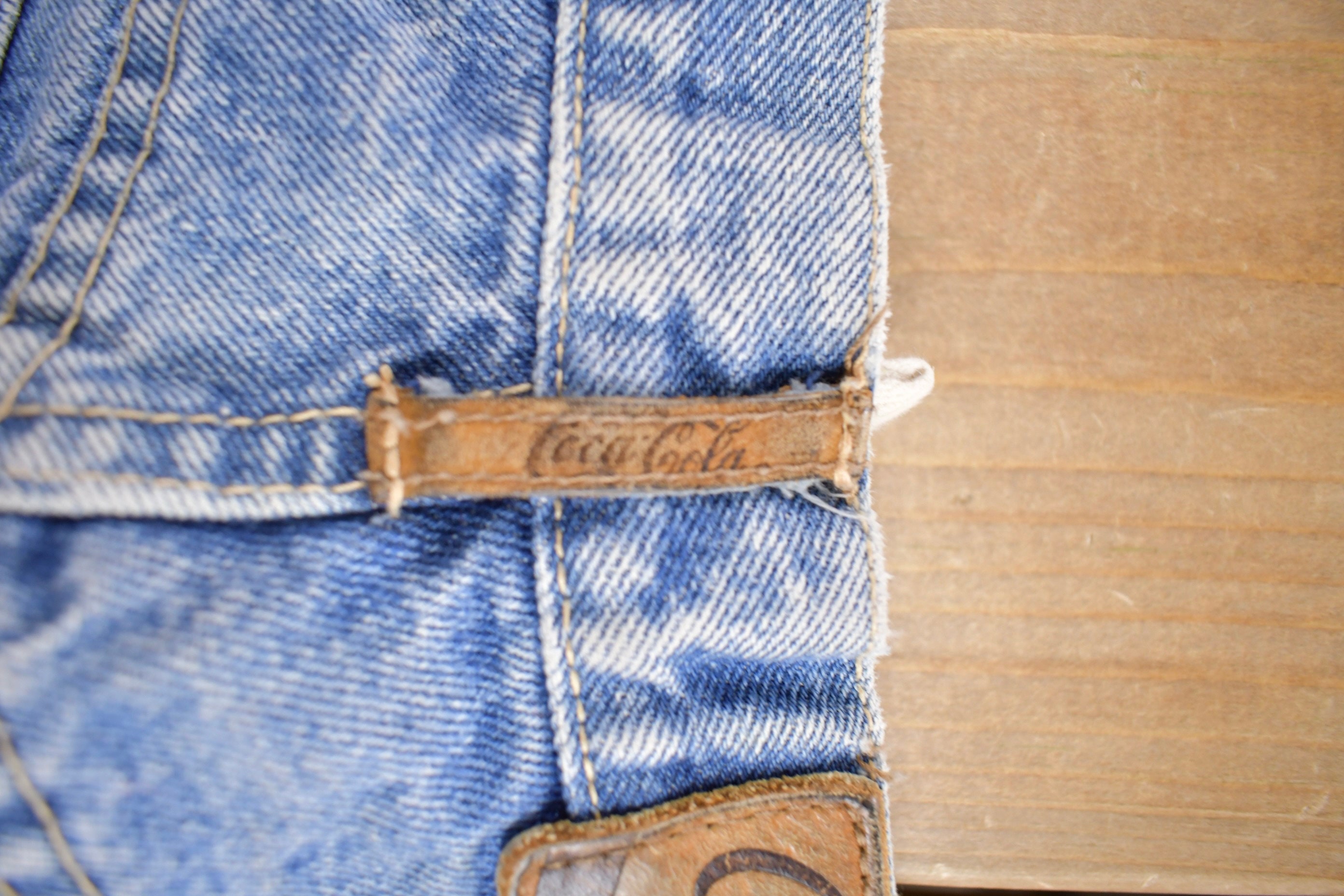 Vintage 1980s Coca Cola Denim Jeans Size 24 X 28 / American 