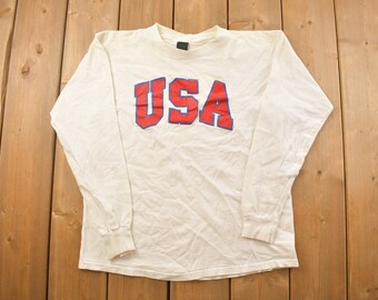 Vintage 1990s USA Graphic T Shirt / Vintage T Shirt / Streetwear / Graphic Tee