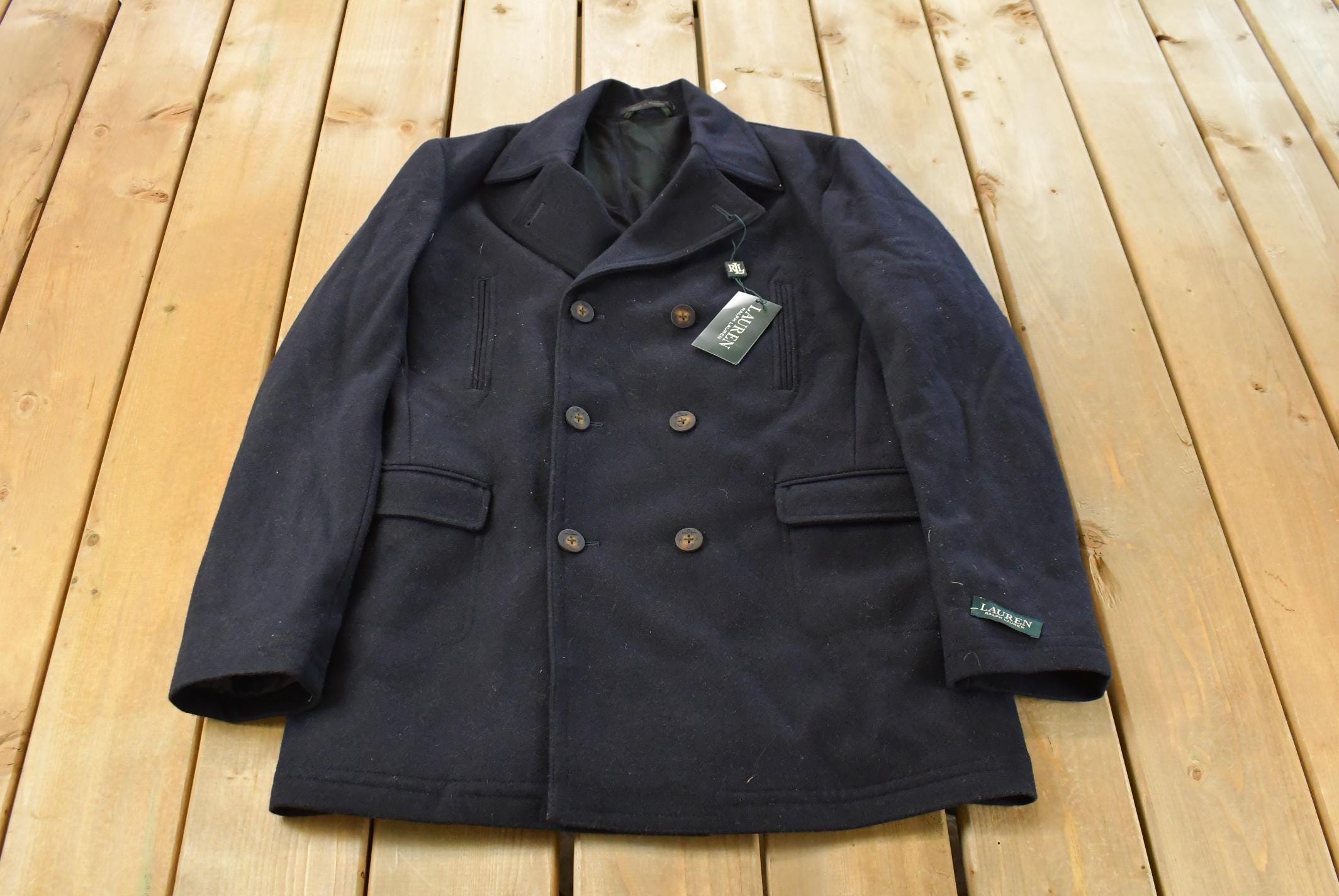 90s Y2k Pea Coat - Etsy
