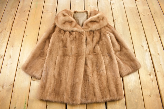 Vintage 1970s Brown Mink Fur Coat / Vintage Mink … - image 1