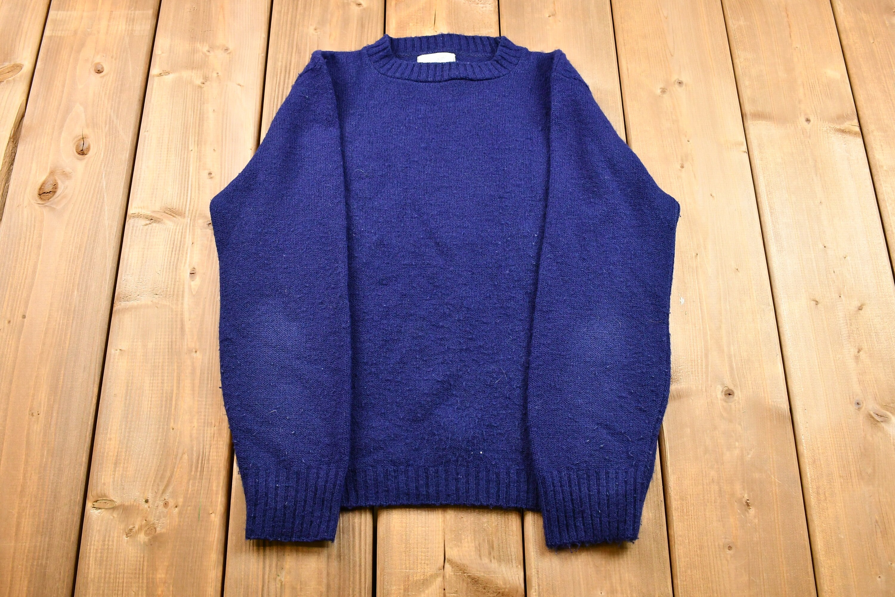 Knitted Sweater / Vintage 90s Crewneck / Full Color Knit / Outdoor / Cozy / Wilderness / Pullover Sweatshirt